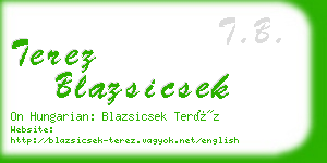 terez blazsicsek business card